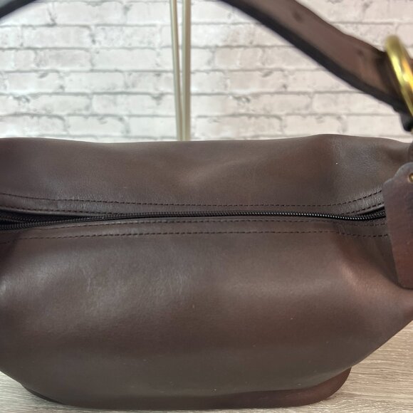 Vintage Old COACH 4145 Soho Bag/Handbag Shoulder Bag Dark Brown Leather Good - Picture 7 of 8